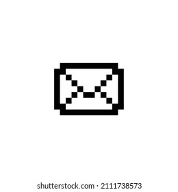  pixel mail icon Envelope icon vector