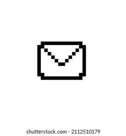  pixel mail icon Envelope icon vector