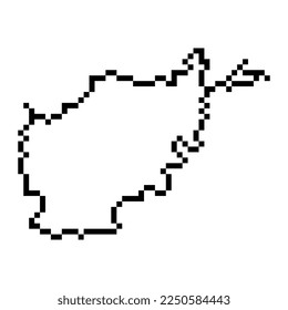 Pixel-Karte von Afghanistan. Vektorgrafik.