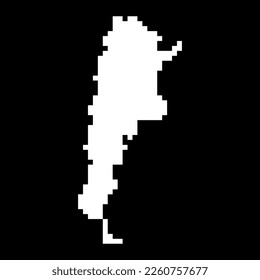 Pixel Karte von Argentinien. Vektorgrafik.