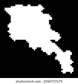 Pixel map of Armenia. Vector illustration.