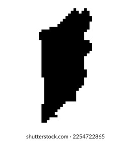 Pixel map of Belize. Vector illustration.