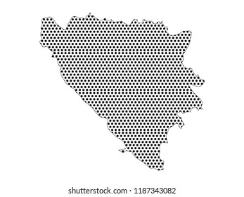 Pixel Map of Bosnia and Herzegovina