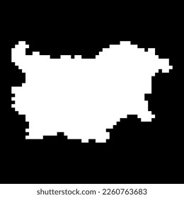 Mapa de Pixel de Bulgaria. Ilustración vectorial.