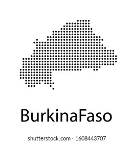 pixel map BurkinaFaso in dot