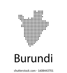 pixel map Burundi in dot