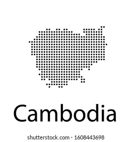 pixel map Cambodia in dot