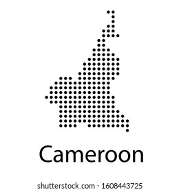 pixel map Cameroon, in dot