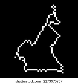 Pixel map of Cameroon. Vector illustration.