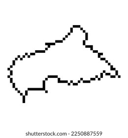 Pixel map of Central African Republic. Vector illustration.