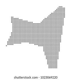 Pixel map of Christmas Island. Vector dotted map of Christmas Island isolated on white background. Abstract computer graphic of Christmas Island map. vector illustration.