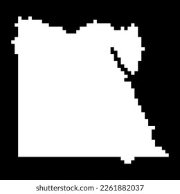 Pixel map of Egypt. Vector illustration.