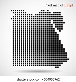 Pixel map of Egypt. Vector illustration. Eps 10