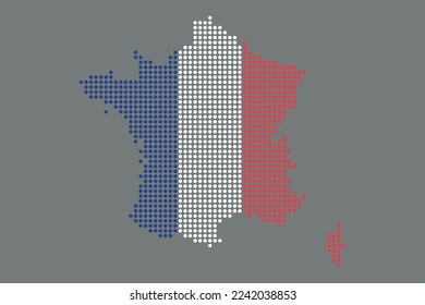 Pixel Map of France Illustration