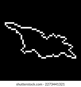 Pixel map of Georgia. Vector illustration.
