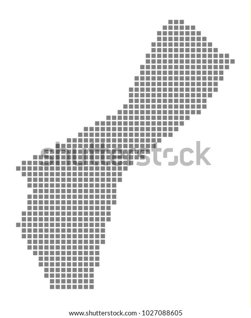 Pixel Map Guam Vector Dotted Map Stock Vector (Royalty Free) 1027088605 ...