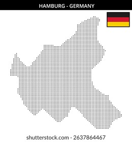 Pixel map of Hamburg Germany