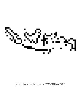 Pixel map of Indonesia. Vector illustration.