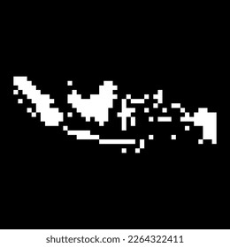 Pixel map of Indonesia. Vector illustration.