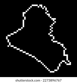 Mapa Pixel de Iraq. Ilustración vectorial.