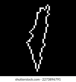 Pixel-Karte von Israel. Vektorgrafik.