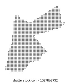 Pixel Map Jordan Vector Dotted Map Stock Vector (Royalty Free ...