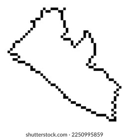 Pixel map of Liberia. Vector illustration.