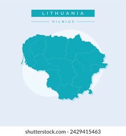 Pixel map of Lithuania composition and solid illustration. Vector map of Lithuania composition of circle pixels with honeycomb geometric pattern on a white background.