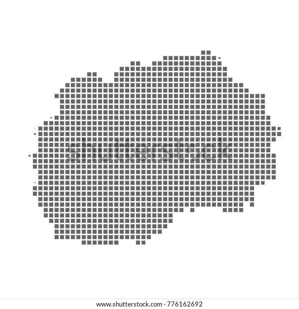 Pixel Map Macedonia Vector Dotted Map Stock Vector (Royalty Free ...