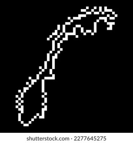 Pixel map of Norway. Vector illustration.
