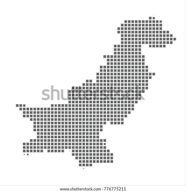 Pixel Map Pakistan Vector Dotted Map Stock Vector (Royalty Free ...