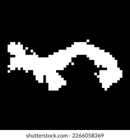 Pixel map of Panama. Vector illustration.
