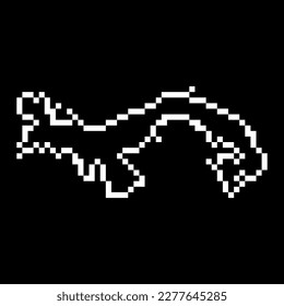Pixel map of Panama. Vector illustration.