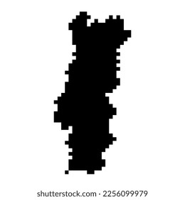 Mapa de Portugal. Ilustración vectorial.