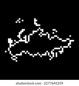 Pixel map of Russia. Vector illustration.