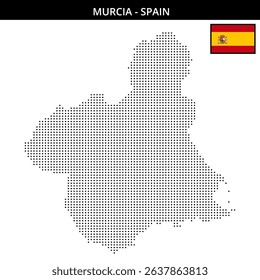 Pixel map shows Spain's Murcia region