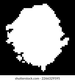 Pixel map of Sierra Leone. Vector illustration.