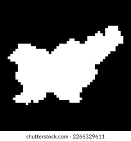 Pixel map of Slovenia. Vector illustration.