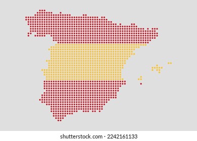 Mapa de Pixel de España Ilustración