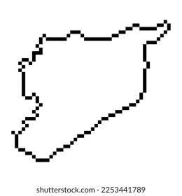Pixel-Karte von Syrien. Vektorgrafik.