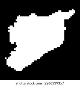 Pixel map of Syria. Vector illustration.