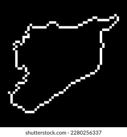 Pixel map of Syria. Vector illustration.