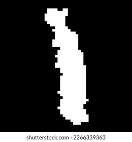 Pixel map of Togo. Vector illustration.