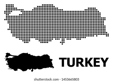 Pixel Map Turkey Composition Solid Illustration Stock Vector (Royalty Free) 1453665803 