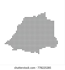 Pixel map of Vatican. Vector dotted map of Vatican isolated on white background. Vatican map page symbol for your web site design map logo, app, ui, Travel vector eps10