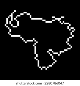 Pixel map of Venezuela. Vector illustration.