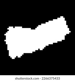 Pixel-Karte des Jemen. Vektorgrafik.