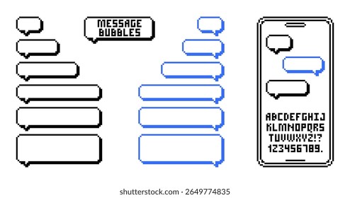 Pixel Message Bubble Collection — Retro Chat Interface Icons