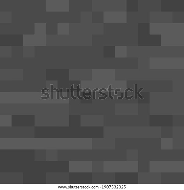 Pixel Minecraft Style Stone Block Background Stock Vector (Royalty Free ...