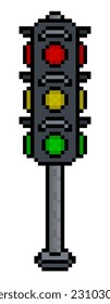pixel minimal art traffic light 